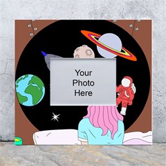 Girl Bed Space Planet Spaceship White Wall Photo Frame 5  X 7  by Bedest