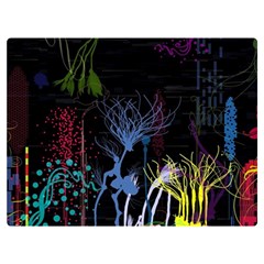 Art Design Graphic Neon Tree Artwork Premium Plush Fleece Blanket (extra Small) by Bedest
