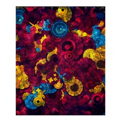 Psychedelic Digital Art Colorful Flower Abstract Multi Colored Shower Curtain 60  X 72  (medium)  by Bedest