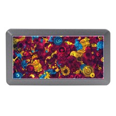 Psychedelic Digital Art Colorful Flower Abstract Multi Colored Memory Card Reader (mini) by Bedest