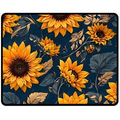 Flower Pattern Spring Fleece Blanket (medium) by Bedest