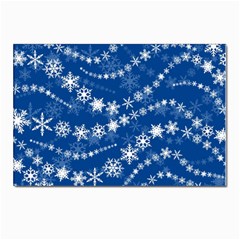 Snowflakes Winter Background Postcard 4 x 6  (pkg Of 10) by Proyonanggan