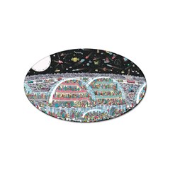 Abstract Painting Space Cartoon Sticker (oval) by Grandong
