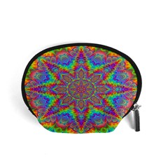 Mandala, Pattern, Abstraction, Colorful, Hd Phone Accessory Pouch (small) by nateshop