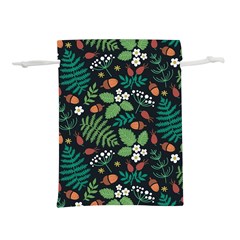 Pattern Forest Leaf Flower Motif Lightweight Drawstring Pouch (m) by Sarkoni