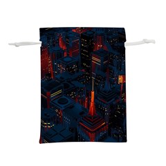 Architecture City Pixel Art Lightweight Drawstring Pouch (m) by Sarkoni