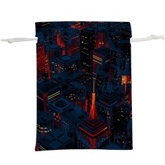 Architecture City Pixel Art Lightweight Drawstring Pouch (xl) by Sarkoni