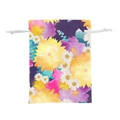 Watercolors Flowers Lightweight Drawstring Pouch (s) by LalyLauraFLM