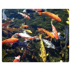 Koi Pond 3d Fish Premium Plush Fleece Blanket (medium) by Grandong