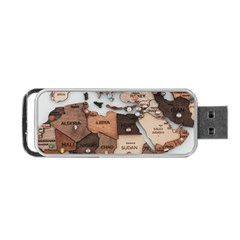 3d Vintage World Map Portable Usb Flash (one Side) by Grandong