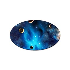 3d Universe Space Star Planet Sticker (oval) by Grandong