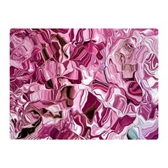 Rosa Antico Smudged Two Sides Premium Plush Fleece Blanket (mini) by kaleidomarblingart