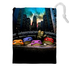Teenage Mutant Ninja Turtles Leonardo Raphael Michelangelo Donatello Drawstring Pouch (5xl) by Sarkoni