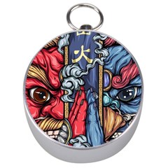 Japan Art Aesthetic Silver Compasses by Sarkoni
