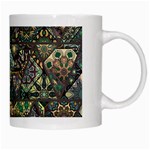 Digital Art Triangle Pattern Texture Mosaic White Mug Right