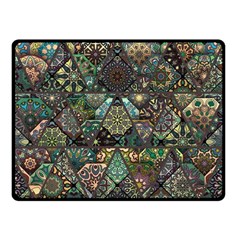 Digital Art Triangle Pattern Texture Mosaic Two Sides Fleece Blanket (small) by Grandong