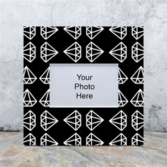 Black Diamond Pattern White Box Photo Frame 4  X 6  by Ndabl3x