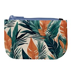 Colorful Tropical Leaf Large Coin Purse by Jack14