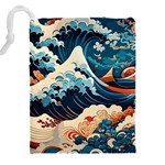 Wave pattern Drawstring Pouch (5XL) Back