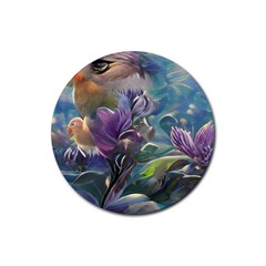 Abstract Blossoms  Rubber Round Coaster (4 Pack) by Internationalstore