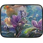 Abstract Blossoms  Two Sides Fleece Blanket (Mini) 35 x27  Blanket Front