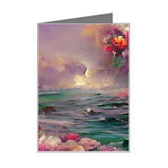 Abstract Flowers  Mini Greeting Card by Internationalstore