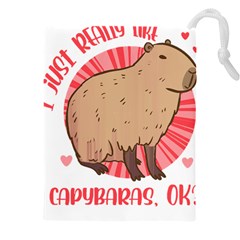 Capybara Art T- Shirt I Just Really Like Capybaras O K  T- Shirt Yoga Reflexion Pose T- Shirtyoga Reflexion Pose T- Shirt Drawstring Pouch (4xl) by hizuto