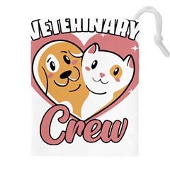 Veterinary Medicine T- Shirt Funny Veterinary Crew Vet Med Life For A Veterinary Worker T- Shirt Drawstring Pouch (4xl) by ZUXUMI