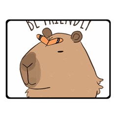 Capybara T- Shirt Be Nice Be Friendly Be A Capybara T- Shirt Yoga Reflexion Pose T- Shirtyoga Reflexion Pose T- Shirt Fleece Blanket (small) by hizuto