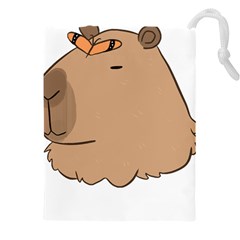 Capybara T- Shirt Cute Capybara With A Butterfly T- Shirt Yoga Reflexion Pose T- Shirtyoga Reflexion Pose T- Shirt Drawstring Pouch (5xl) by hizuto