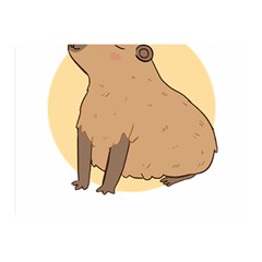 Capybara T- Shirt Cute Gentlemen Capybara T- Shirt Yoga Reflexion Pose T- Shirtyoga Reflexion Pose T- Shirt Two Sides Premium Plush Fleece Blanket (mini) by hizuto