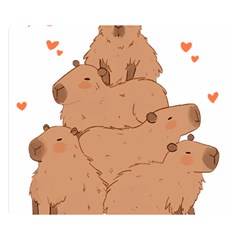 Capybara T- Shirt I Just Really Like Capybaras O K T- Shirt Yoga Reflexion Pose T- Shirtyoga Reflexion Pose T- Shirt Premium Plush Fleece Blanket (small) by hizuto