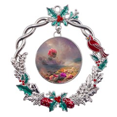 Floral Blossoms  Metal X mas Wreath Holly Leaf Ornament by Internationalstore