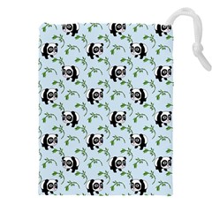 Animal Panda Bamboo Seamless Pattern Drawstring Pouch (4xl) by Pakjumat