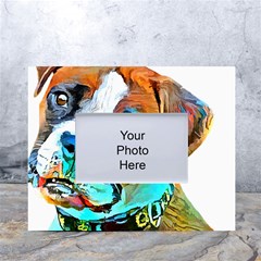 Boxer Dog Art T- Shirt Boxer Dog Art T- Shirt White Tabletop Photo Frame 4 x6  by JamesGoode