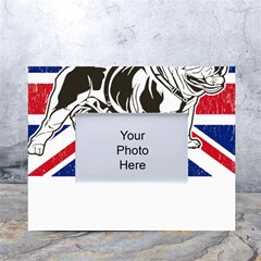English Bulldog T- Shirt English Bulldog - English Bulldog Union Jack Flag T- Shirt White Tabletop Photo Frame 4 x6  by ZUXUMI