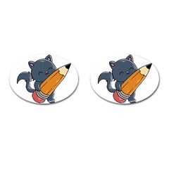 Enrollment Boy T- Shirt Goodbye Kindergarten I Am A Schoolchild Now! T- Shirt (3) Cufflinks (oval) by ZUXUMI
