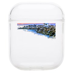 Breakwater Santa Cruz T- Shirt Lighthouse Breakwater Santa Cruz U S A Voyage Art Digital Painting Wa Airpods 1/2 Case by JamesGoode
