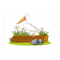 Pelican T-shirtwhite Look Calm Pelican 34 T-shirt (1) Two Sides Premium Plush Fleece Blanket (mini) by EnriqueJohnson