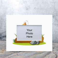 Pelican T-shirtwhite Look Calm Pelican 34 T-shirt (1) White Tabletop Photo Frame 4 x6  by EnriqueJohnson