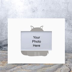 Persian Cat T-shirtwhite Look Calm Persian Cat 09 T-shirt (1) White Tabletop Photo Frame 4 x6  by EnriqueJohnson