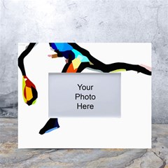 Abstract Art Sport Smash Tennis  Shirt Abstract Art Sport Smash Tennis  Shirt9 White Tabletop Photo Frame 4 x6  by EnriqueJohnson
