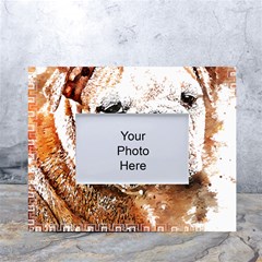 Bulldog T- Shirt English Bulldog Animal Wildlife Forest Nature Discovery Fauna T- Shirt White Tabletop Photo Frame 4 x6  by JamesGoode