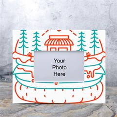 Burger T- Shirt Burger Shop In Nature T- Shirt White Tabletop Photo Frame 4 x6  by JamesGoode