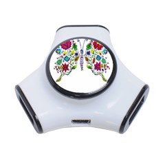 Butterfly T- Shirt Butterfly T- Shirt 3-port Usb Hub by JamesGoode