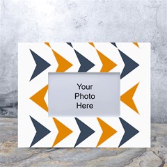 Abstract Arrow Pattern T- Shirt Abstract Arrow Pattern T- Shirt White Tabletop Photo Frame 4 x6  by EnriqueJohnson