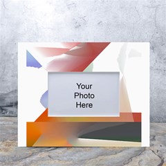 Abstract T- Shirt Pink Colorful Abstract Minimalism T- Shirt White Tabletop Photo Frame 4 x6  by EnriqueJohnson