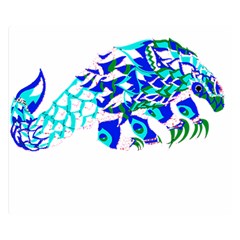 Armadillo T- Shirtthe Magnificent Armored Pangolin Ecopop Art T- Shirt Premium Plush Fleece Blanket (small) by EnriqueJohnson