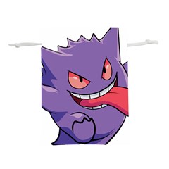 Purple Funny Monster Lightweight Drawstring Pouch (m) by Sarkoni