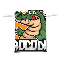 Funny Crocodile Lightweight Drawstring Pouch (m) by Sarkoni